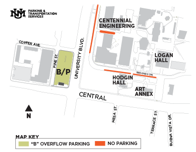 B no parking map